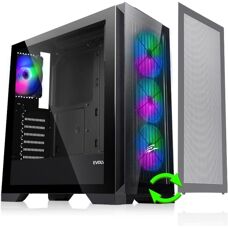 Evolveo Ptero Q2+ - ATX-Gehäuse mit ARGB-Lüftern & Glasfront