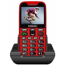 Evolveo EasyPhone XR - Seniorenhandy mit Ladeständer, Rot