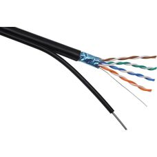 Venkovní stíněný kabel Solarix CAT5E FTP - 305m Černý
