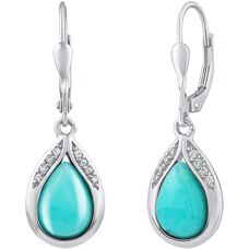Stříbrné náušnice s amazonitem Silvego - Šperky
