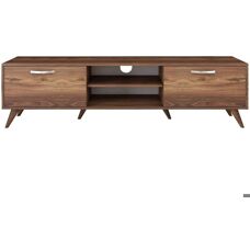 Hanah Home Valnøtt TV-møbel - Moderne, 2 Dører & Hyller