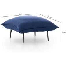 Atelier del Sofa Aspen Tuffet - Navy Blue - Möbel Tuffet