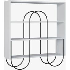 Calicosy Kailua Shelf - Modern, White, Metal, 99x96x26cm