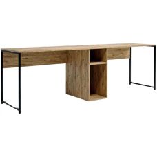 Hanah Home L196 Beige Doppel-Schreibtisch - Schreibtisch