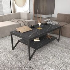 Hanah Home Flora Schwarzer Couchtisch - Couchtisch