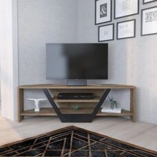Hanah Home Sares Walnuss Schwarz TV-Schrank - TV cabinet