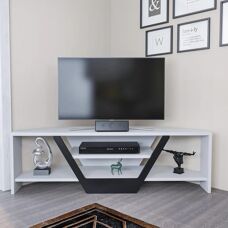 Hanah Home Sares TV-Schrank - Weiß, Schwarz - TV Schrank
