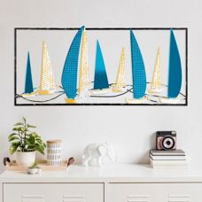 Wallity Yelkenli 2 Metaal Wanddecoratie - Wanddecoratie