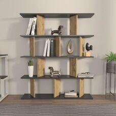 Hanah Home Davian Schwarz Eiche Bücherregal - Bücherregal