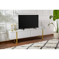 Hanah Home Serenity TV-skap - Hvit, Gull - TV-skap