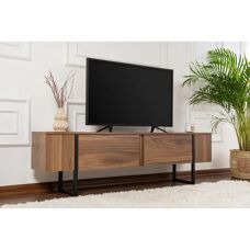 Hanah Home Serenity Walnuss Schwarz TV-Ständer - TV Stand