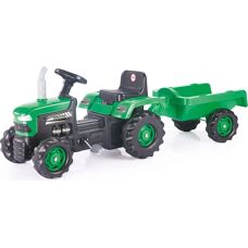Dolu Zöld Traktor és Utánfutó - Pedálos Játék