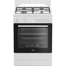 Cuisine à gaz Beko FBG62121WD - 4 brûleurs, 64L - Blanc - Publicité