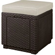 ALLIBERT Cube - braun/beige - 42 x 42 x 39 cm - Footstool