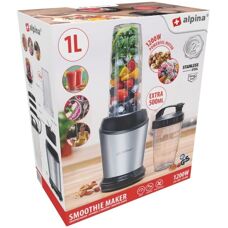 Mixeur à Smoothie en Acier Inoxydable Alpina avec Gobelet à Emporter 1200W