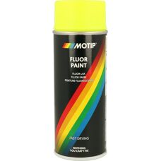 Φθορίζουσα σπρέι βαφή κίτρινη Motip - 400ml - Για όλες τις επιφάνειες