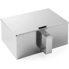 Contenitore porta cenere in acciaio inox - 210x140x90 mm - cenere