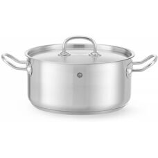 Hendi 836026 Låg rostfri stekpanna - 5L - Kitchen Line