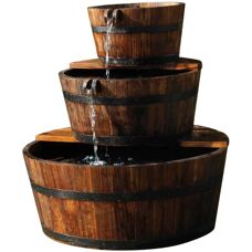 Ubbink Tuin Waterval 3 Houten Vaten - Waterpartij