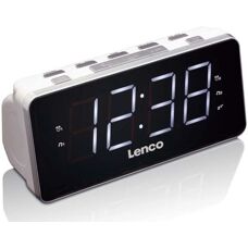 Lenco CR-18 Radio Clock - Digital, Large Display, Dual Alarm