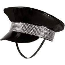 Sombrero de festival negro con tachuelas plateadas - Boland