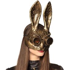 My Other Me Masque de Lapin Steampunk Doré - Masque