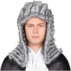 Peruca da giudice grigia Boland 86364 per adulti - Costume