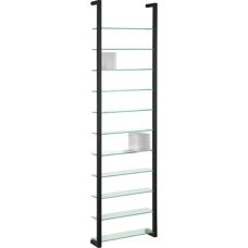 SPINDER DESIGN CUBIC Wandregal - 11 Glasböden, Schwarz