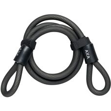 AXA Dubbellås Kabel - Säkerhetsnivå 4 - 120cm - Svart