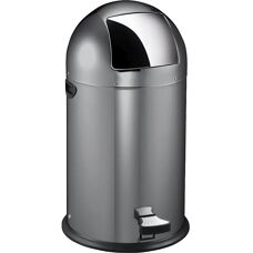 KaiserKraft Zilver 33L Pedal Prullenbak - Prullenbak