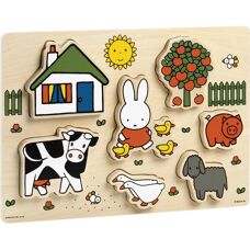 Bambolino Toys Houten Puzzel - 7 Stukjes Boerderijdieren