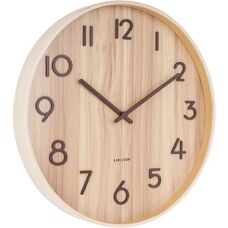 Karlsson KA5809WD Beige rund trä väggklocka - Väggklocka