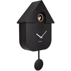 Modern kuckuckuhämtare Karlsson KA5768BK - Vägg/tavla klocka