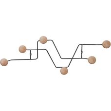 Perchero Zig Zag Present Time PT3977BK - Armario de pared