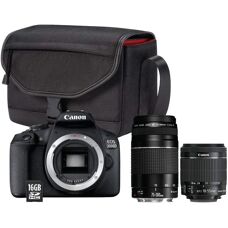 Appareil Photo Canon EOS 2000D Noir - Kit avec objectifs et accessoires - Publicité
