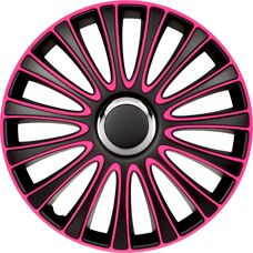 Zestaw 4 ozdobników kół Autostyle 13 cali - Różowy/Czarny