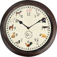 Esschert Design TF013 Bauernhoftiergeräusche Wanduhr