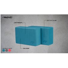 AVENTO Yogablöcke Set - 2 Blaue Schaumstoffblöcke