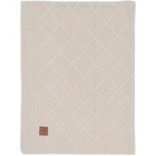 Jollein Baby Blanket Check Knit Oatmeal - Baby Blanket
