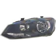 VW Model 6R1941007G Headlight - Electric, Black, Right-Hand Drive