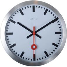 NeXtime Wand- und Tischuhr Aluminium - Leise Quarz - 19cm