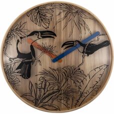 NeXtime 3230 Wandklok - Stil, 40cm, Hout, Veelkleurig