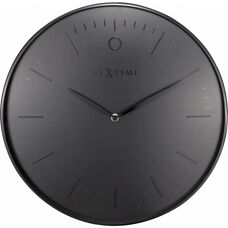 NeXtime 3235ZW Reloj de Pared - Negro - 40cm - Minimalista
