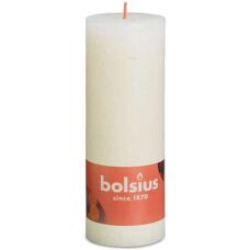 Candela di cera Rustiko Shine di Bolsius - Crema - Rustico