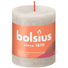 Bolsius Modell Rustiko Shine Kerze - Kerze, Sandgrau
