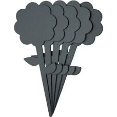 Securit Blomstertavle Sæt - 5 Dobbeltsidige Labels + Kridt