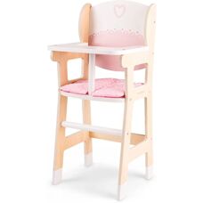 New Classic Toys - Wooden Doll High Chair - 25x17x58cm