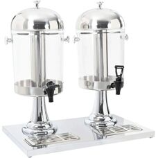vidaXL Dobbelt Juice Dispenser Rustfrit Stål 8 L