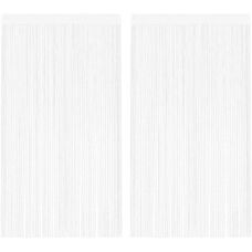 vidaXL Rideaux en ficelle blancs 2x 100x250cm - Rideaux