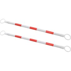 vidaXL Ensemble de Barres pour cônes de circulation - Barrière plastique extensible 116-197 cm